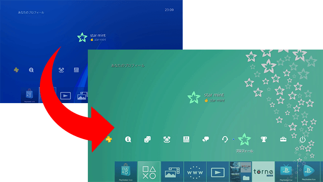 Ps4 ホーム画面テーマの背景を好きな画像に変更する方法 スターミント